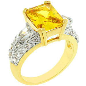 Yellow Cubic Zirconia Fashion Ring - Jewelry Xoxo