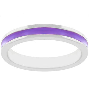 Purple Enamel Eternity Ring - Jewelry Xoxo