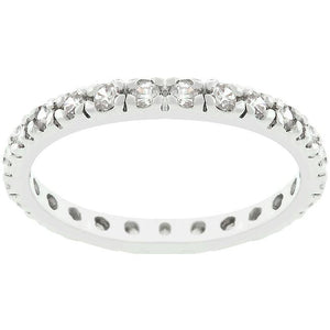 Clear Cubic Zirconia Eternity Ring - Jewelry Xoxo