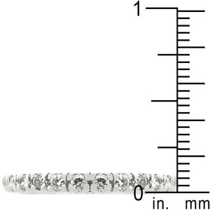 Clear Cubic Zirconia Eternity Ring - Jewelry Xoxo