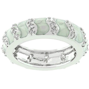 Gray Eternity Enamel Ring - Jewelry Xoxo