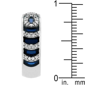 Navy Blue Enamel Ripple Ring - Jewelry Xoxo