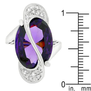 Pave Amethyst Purple Orbit Ring - Jewelry Xoxo