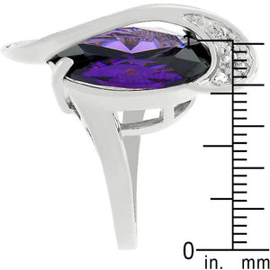 Pave Amethyst Purple Orbit Ring - Jewelry Xoxo