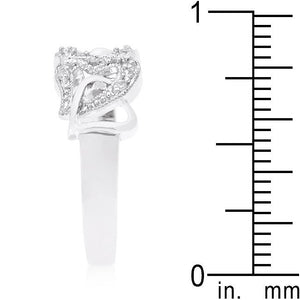 Linked Cubic Zirconia Hearts Ring - Jewelry Xoxo