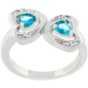 Mirrored Hearts Ring - Jewelry Xoxo