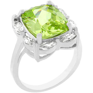 Marquise Framed Apple Green Ring - Jewelry Xoxo