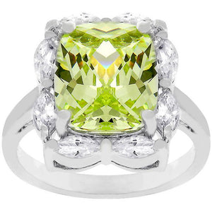 Marquise Framed Apple Green Ring - Jewelry Xoxo