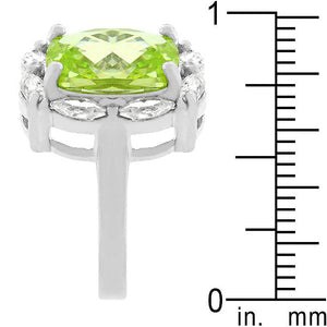 Marquise Framed Apple Green Ring - Jewelry Xoxo