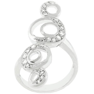 Crescent Moon Circle Ring - Jewelry Xoxo