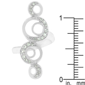 Crescent Moon Circle Ring - Jewelry Xoxo
