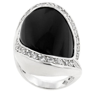 Pave Trim Onyx Ring - Jewelry Xoxo