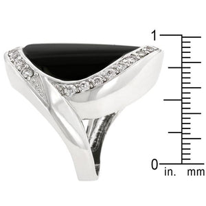 Pave Trim Onyx Ring - Jewelry Xoxo