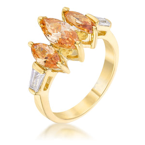 Triple Marquise Champagne Ring - Jewelry Xoxo