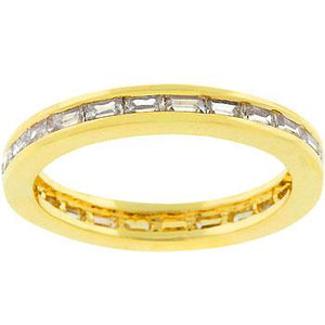 Golden White Eternity Ring - Jewelry Xoxo