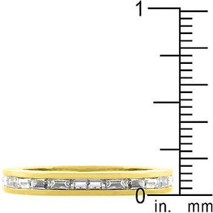 Golden White Eternity Ring - Jewelry Xoxo