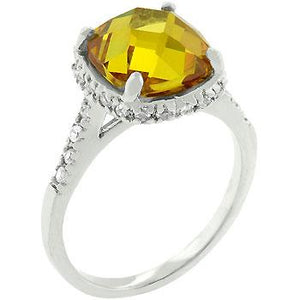 Rose-Cut Canary Ring - Jewelry Xoxo