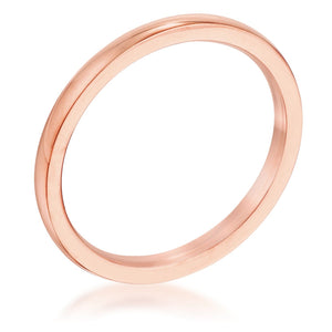 2 mm IPG Rose Goldtone Stainless Steel Wedding Band - Jewelry Xoxo