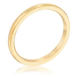 2 mm IPG Gold Stainless Steel Wedding Band - Jewelry Xoxo