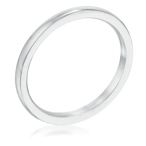 2 mm Stainless Steel Wedding Band - Jewelry Xoxo