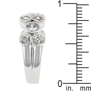 Coral Bezel Cubic Zirconia Ring - Jewelry Xoxo