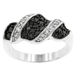 Cubic Zirconia Swirl Ring - Jewelry Xoxo