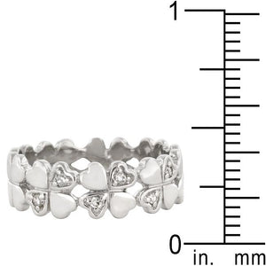 Clover Hearts Ring Band - Jewelry Xoxo
