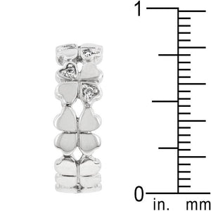 Clover Hearts Ring Band - Jewelry Xoxo