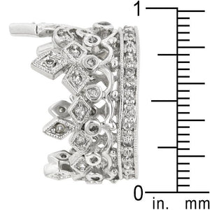 Cubic Zirconia Crown Eternity Ring - Jewelry Xoxo