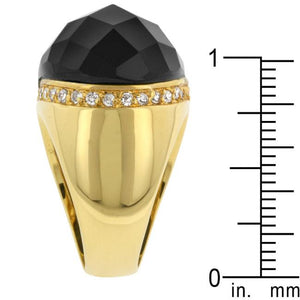 Black Beauty Faceted Onyx Ring - Jewelry Xoxo