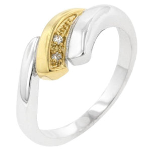 Two-tone Swirl Ring - Jewelry Xoxo