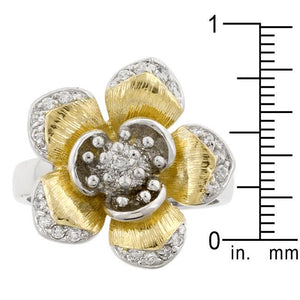 Golden Petals Cocktail Ring - Jewelry Xoxo