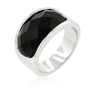 Onyx Block Cocktail Ring - Jewelry Xoxo