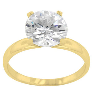 Timeless Gold Solitaire Engagement Ring - Jewelry Xoxo