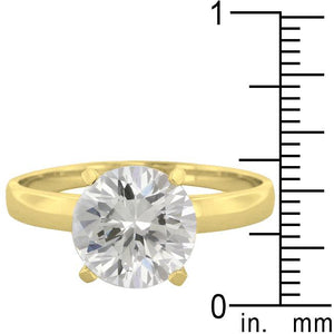 Timeless Gold Solitaire Engagement Ring - Jewelry Xoxo