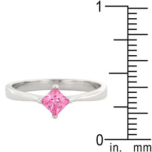 Classic Petite Pink Ice Solitaire Ring - Jewelry Xoxo