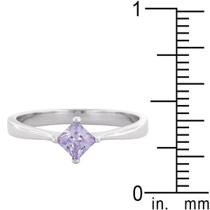 Classic Petite Lavender Purple Solitaire Ring - Jewelry Xoxo