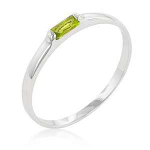 Peridot Petite Solitaire Ring - Jewelry Xoxo