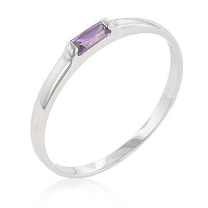 Lavender Petite Solitaire Ring - Jewelry Xoxo