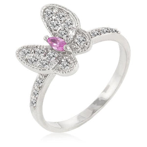 Cubic Zirconia Butterfly Cocktail Ring - Jewelry Xoxo