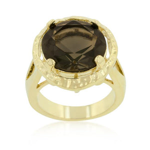 Brown Cubic Zirconia Organic Ring - Jewelry Xoxo