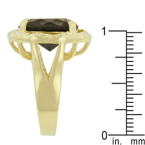 Brown Cubic Zirconia Organic Ring - Jewelry Xoxo
