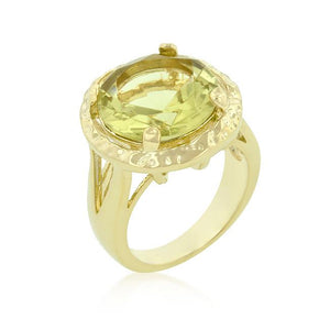 Yellow Cubic Zirconia Organic Ring - Jewelry Xoxo