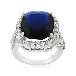 Deep Blue Sapphire Engagement Ring - Jewelry Xoxo