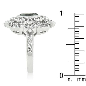 Elegant Smokey Crest Ring - Jewelry Xoxo