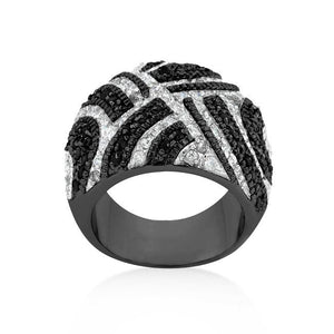 Black And White Cocktail Ring - Jewelry Xoxo