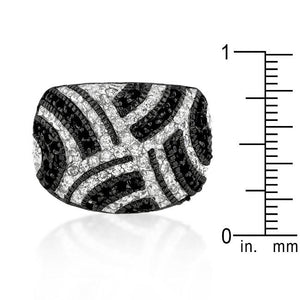 Black And White Cocktail Ring - Jewelry Xoxo