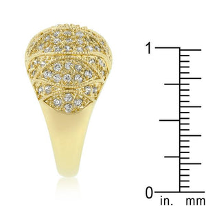 Goldeneye Clear Cubic Zirconia Cocktail Ring - Jewelry Xoxo