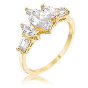Marquise Triplet Engagement Ring - Jewelry Xoxo