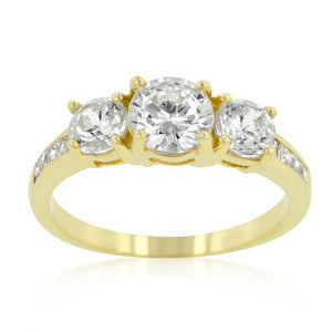 Triplet Golden Wedding Ring - Jewelry Xoxo